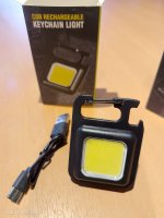 Mini Linterna Llavero Iman Led Color Negro 