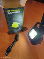 Mini Linterna Llavero Iman Led Color Negro 